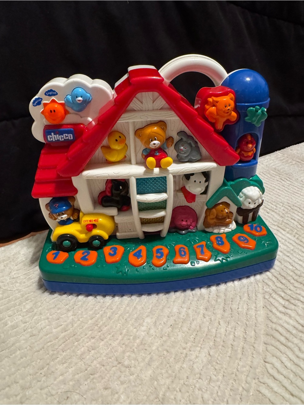Chicco colorful Activity Farm Toy - Red, White, Blue